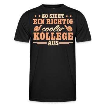 Bester Arbeitskollege Richtig cooler Kollege - Männer Funktions-T-Shirt - Schwarz - Vorne - AI Model Male 178 dark (178cm)