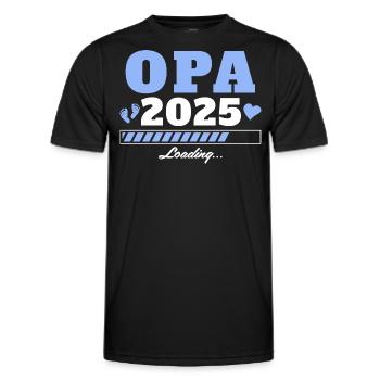 Opa 2025 loading Schwangerschaft verkünden - Männer Funktions-T-Shirt - Schwarz - Vorne - AI Model Male 178 dark (178cm)