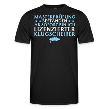 Masterprüfung bestanden Studium Abschluss - Männer Funktions-T-Shirt - Schwarz - Vorne - AI Model Male 178 dark (178cm)