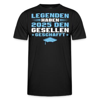 Ausbildung Abschluss Geselle 2025 - Männer Funktions-T-Shirt - Schwarz - Vorne - AI Model Male 178 dark (178cm)