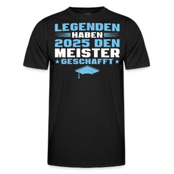 Meisterprüfung Abschluss Meister 2025 - Männer Funktions-T-Shirt - Schwarz - Vorne - AI Model Male 178 dark (178cm)