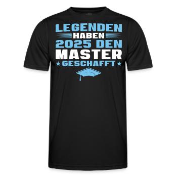 Studium Abschluss Master 2025 - Männer Funktions-T-Shirt - Schwarz - Vorne - AI Model Male 178 dark (178cm)