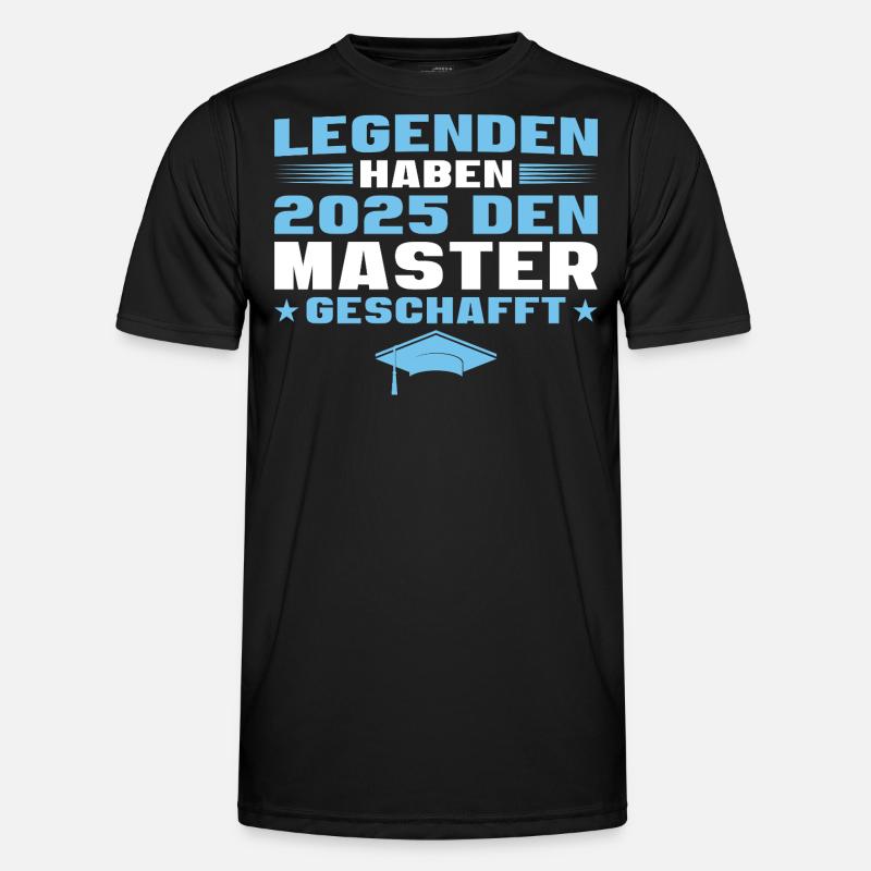 Studium Abschluss Master 2025 - Männer Funktions-T-Shirt - Schwarz