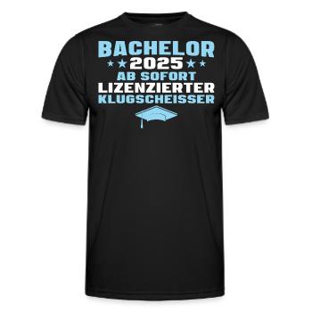 Abschlussprüfung Studium Bachelor 2025 - Männer Funktions-T-Shirt - Schwarz - Vorne - AI Model Male 178 dark (178cm)