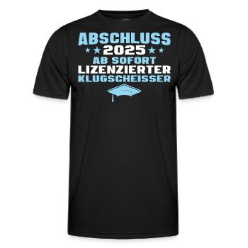 Abschlussprüfung bestanden Abschluss 2025 - Männer Funktions-T-Shirt - Schwarz - Vorne - AI Model Male 178 dark (178cm)