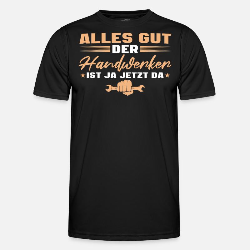 Heimwerker Schrauber Handwerker - Männer Funktions-T-Shirt - Schwarz
