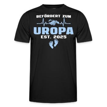 Befördert zum Uropa est. 2025 - Männer Funktions-T-Shirt - Schwarz - Vorne - AI Model Male 178 dark (178cm)