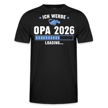 Opa 2026 Werdender Großvater - Männer Funktions-T-Shirt - Schwarz - Vorne - AI Model Male 178 dark (178cm)