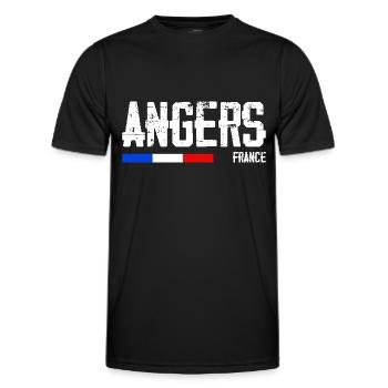Ich mag Angers Name der Stadt in Frankreich - Männer Funktions-T-Shirt - Schwarz - Vorne - AI Model Male 178 dark (178cm)