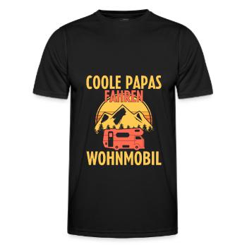 Camper Papa Wohnmobil Vatertag Geschenk - Männer Funktions-T-Shirt - Schwarz - Vorne - AI Model Male 178 dark (178cm)