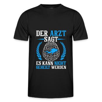 Taucher Sporttauchen Tauchen Apnoe Wassersport - Männer Funktions-T-Shirt - Schwarz - Vorne - AI Model Male 178 dark (178cm)