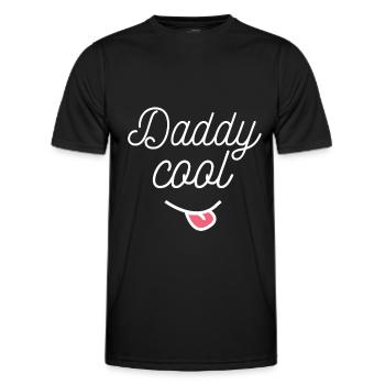 DADDY COOL TIRE LA LANGUE idée cadeau humour - T-shirt sport Homme - noir - Devant - AI Model Male 178 dark (178cm)