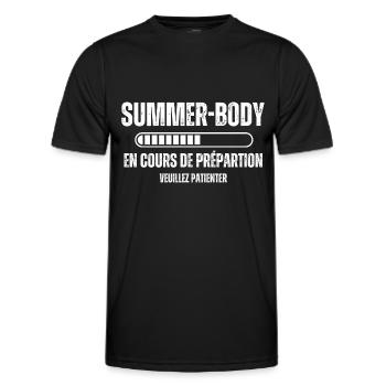T-shirt Humour Musculation Homme - T-shirt sport Homme - noir - Devant - AI Model Male 178 dark (178cm)