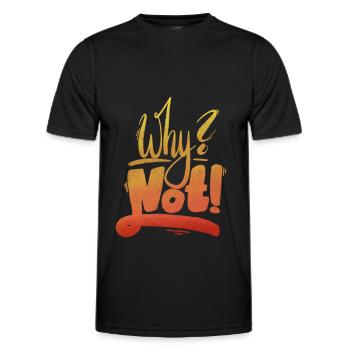 Why Not Ausrufezeichen - Männer Funktions-T-Shirt - Schwarz - Vorne - AI Model Male 178 dark (178cm)