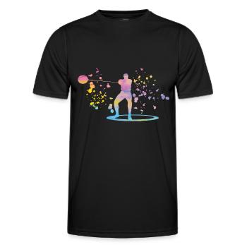 Hammer Thrower Colorsplash Hammer Throw - Men's Functional T-Shirt - black - Front - AI Model Male 178 dark (178cm)