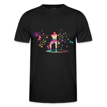 Hammer Thrower Colorsplash Hammer throwing - Men's Functional T-Shirt - black - Front - AI Model Male 178 dark (178cm)