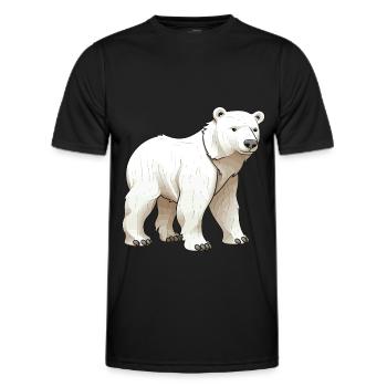 Ours polaire Animal Ours polaire - T-shirt sport Homme - noir - Devant - AI Model Male 178 dark (178cm)