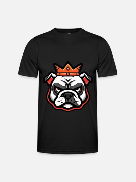 Bulldog Dog Crown - Men's Functional T-Shirt - black