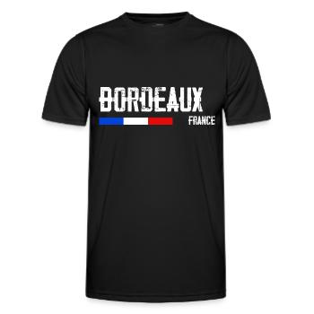 Ich mag Bordeaux Name der Stadt in Frankreich - Männer Funktions-T-Shirt - Schwarz - Vorne - AI Model Male 178 dark (178cm)
