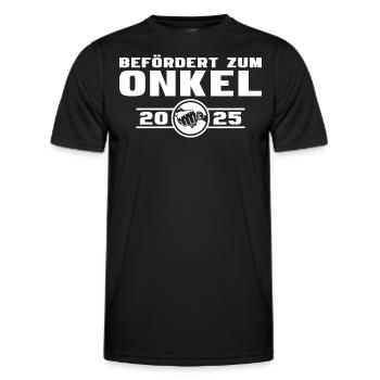 Befördert zum Onkel 2025 Babyparty - Männer Funktions-T-Shirt - Schwarz - Vorne - AI Model Male 178 dark (178cm)