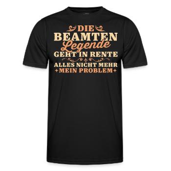 Pension Beamten Legende in Rente - Männer Funktions-T-Shirt - Schwarz - Vorne - AI Model Male 178 dark (178cm)