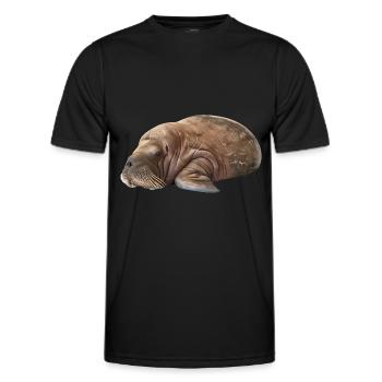Walross - Männer Funktions-T-Shirt - Schwarz - Vorne - AI Model Male 178 dark (178cm)