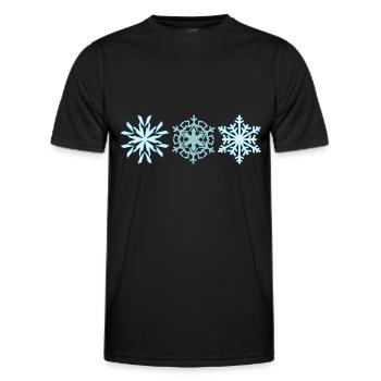 Flocons - T-shirt sport Homme - noir - Devant - AI Model Male 178 dark (178cm)