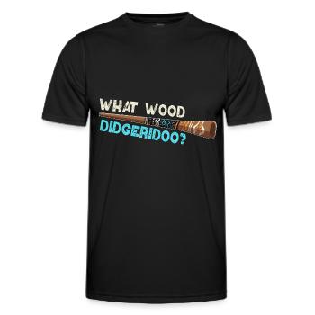 What Wood Didgeridoo? - Männer Funktions-T-Shirt - Schwarz - Vorne - AI Model Male 178 dark (178cm)