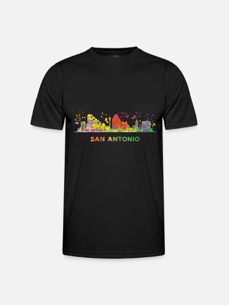 San Antonian Skyline San Antonio - Men's Functional T-Shirt - black