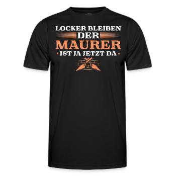 Maurer Locker bleiben Maurermeister - Männer Funktions-T-Shirt - Schwarz - Vorne - AI Model Male 178 dark (178cm)