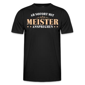 Mit Meister ansprechen bestandene Meisterprüfung - Männer Funktions-T-Shirt - Schwarz - Vorne - AI Model Male 178 dark (178cm)