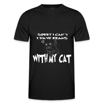 Mon chat est le meilleur de tous - T-shirt sport Homme - noir - Devant - AI Model Male 178 dark (178cm)