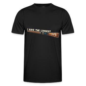 I Have The Longest Didgeridoo - Männer Funktions-T-Shirt - Schwarz - Vorne - AI Model Male 178 dark (178cm)
