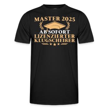 Studium bestanden Master Abschluss 2025 - Männer Funktions-T-Shirt - Schwarz - Vorne - AI Model Male 178 dark (178cm)