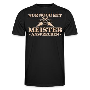 Maurer Meisterprüfung bestanden Maurermeister - Männer Funktions-T-Shirt - Schwarz - Vorne - AI Model Male 178 dark (178cm)