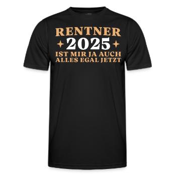 Rentner 2025 Angehender Ruhestand - Männer Funktions-T-Shirt - Schwarz - Vorne - AI Model Male 178 dark (178cm)