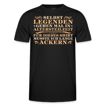 Angehende Rente Lange Ackern Altersteilzeit - Männer Funktions-T-Shirt - Schwarz - Vorne - AI Model Male 178 dark (178cm)