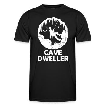 Cave Dweller - Spéléologie - Cave Explorer Spéléologie - T-shirt sport Homme - noir - Devant - AI Model Male 178 dark (178cm)
