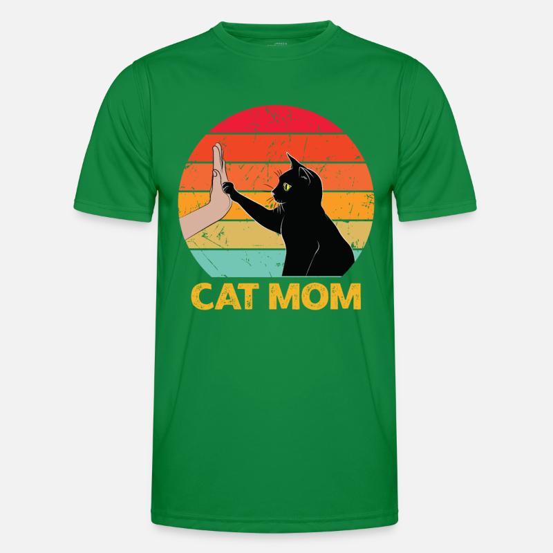 Cat Mom - Cat High Five Men's Functional T-Shirt