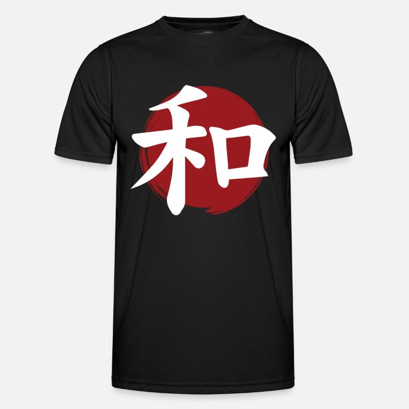 Friedens-Kanji Männer Funktions-T-Shirt