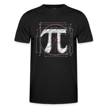 Pi Day - Men's Functional T-Shirt - black - Front - AI Model Male 178 dark (178cm)