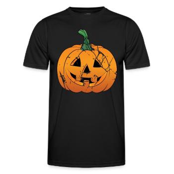 Kürbis-Kürbis-Laterne - Männer Funktions-T-Shirt - Schwarz - Vorne - AI Model Male 178 dark (178cm)