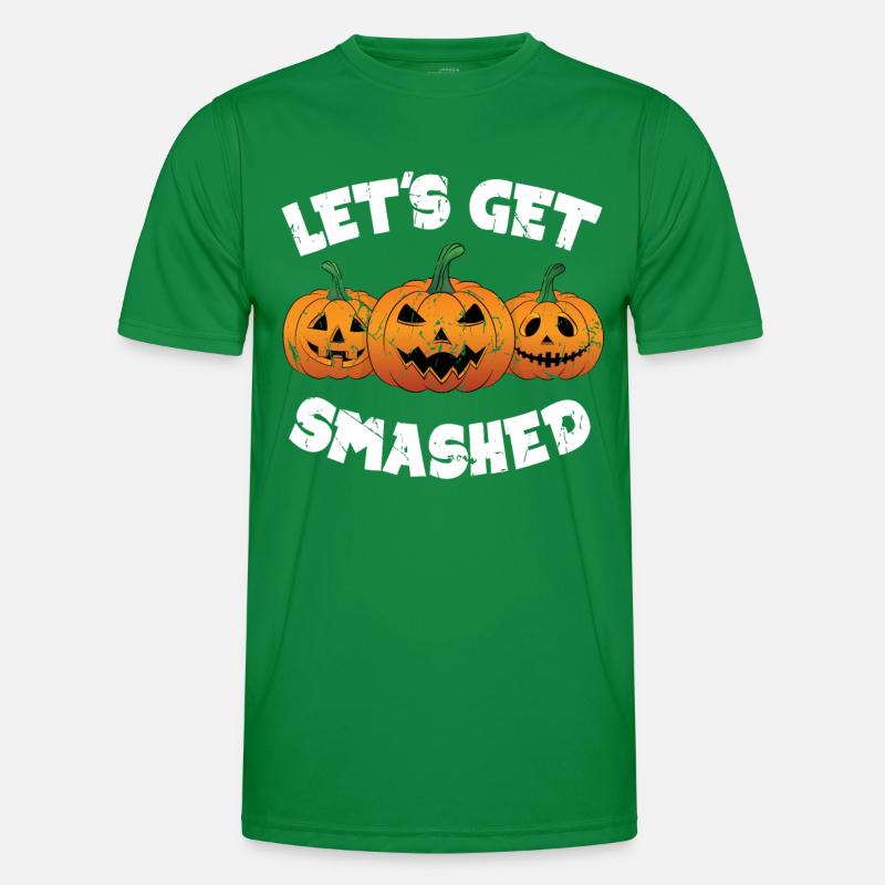 Let’s Get Smashed Halloween Pumpkin T-shirt sport Homme