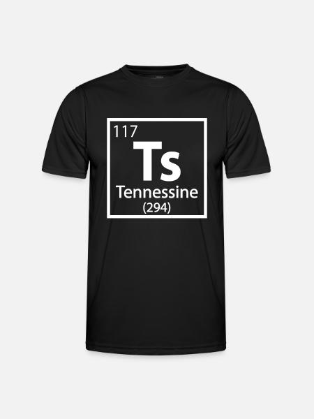 Tableau périodique Tennessine Element - T-shirt sport Homme - noir