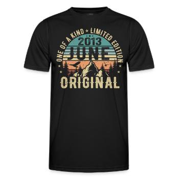Legendär Seit Juni 2013 Geburtstag Geschenk 2013 - Männer Funktions-T-Shirt - Schwarz - Vorne - AI Model Male 178 dark (178cm)