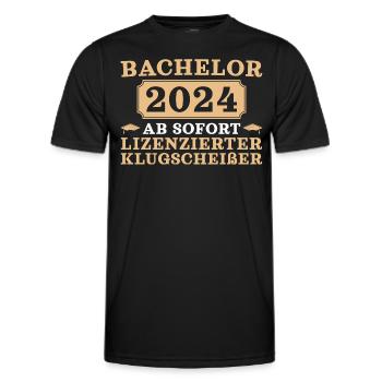 Bachelor Abschluss 2024 - Männer Funktions-T-Shirt - Schwarz - Vorne - AI Model Male 178 dark (178cm)