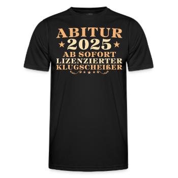 Abitur 2025 Abschluss bestanden Abiturient - Männer Funktions-T-Shirt - Schwarz - Vorne - AI Model Male 178 dark (178cm)