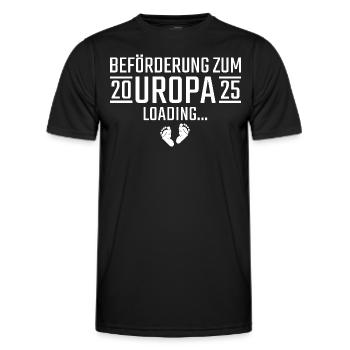 Beförderung zum Uropa 2025 loading - Männer Funktions-T-Shirt - Schwarz - Vorne - AI Model Male 178 dark (178cm)