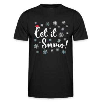 Lass es schneien - Männer Funktions-T-Shirt - Schwarz - Vorne - AI Model Male 178 dark (178cm)