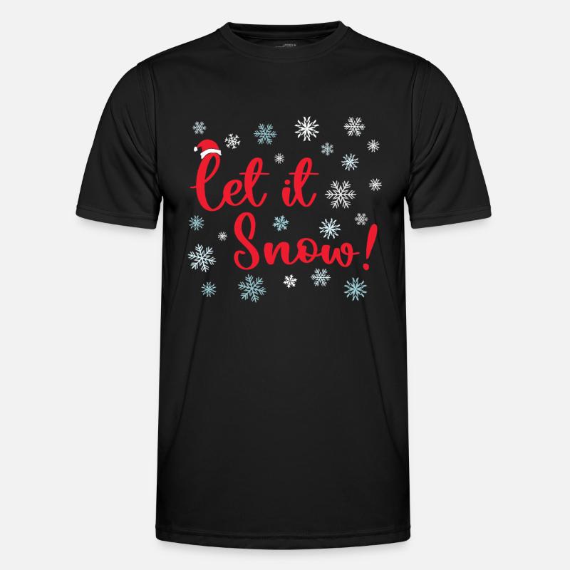 Let It Snow Christmas - Men's Functional T-Shirt - black